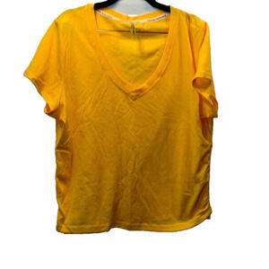 Calvin Klein Performance Top, Size XL, PTP 24”, Length 23”, Light Orange/Yellow